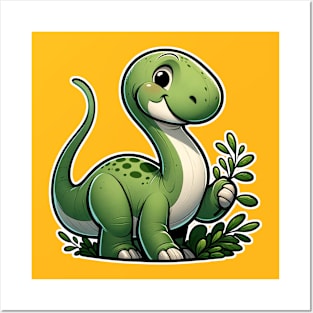 Cute brontosaurus Posters and Art